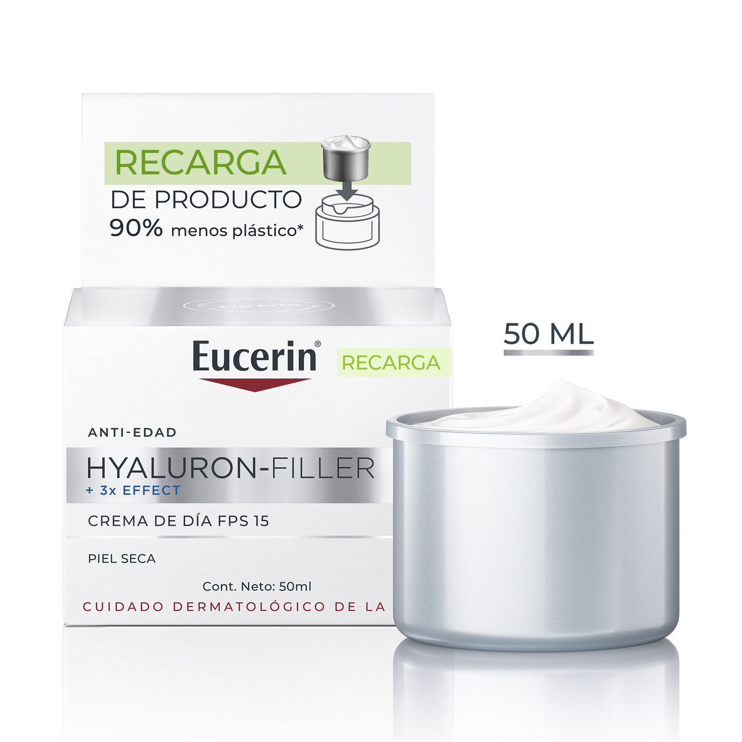 EUCERIN Hyaluron-Filler Día SPF15 Piel Seca Recarga Refill 50ml