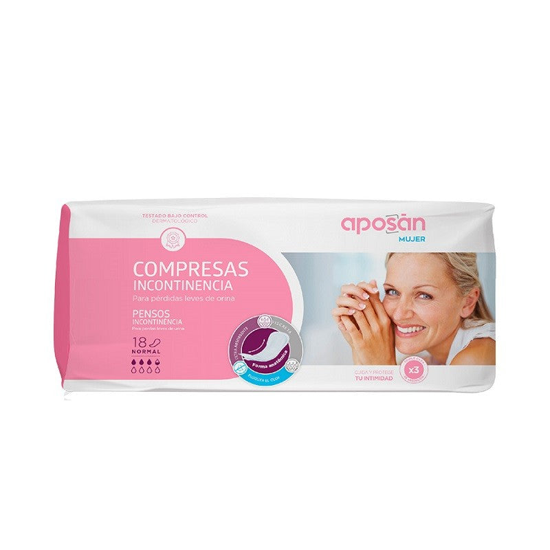 APOSAN Compresa Incontinencia Normal 18 uds-1