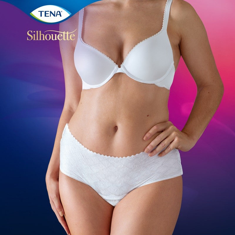 TENA Silhouette Blanco Cintura Baja Mediano 12uds-2