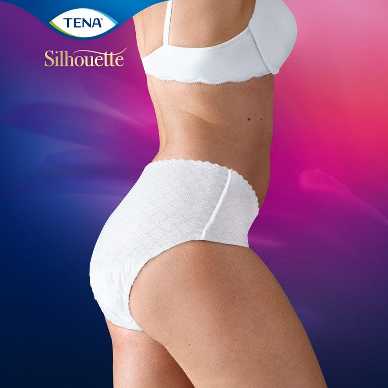 TENA Silhouette Blanco Cintura Baja Mediano 12uds-3