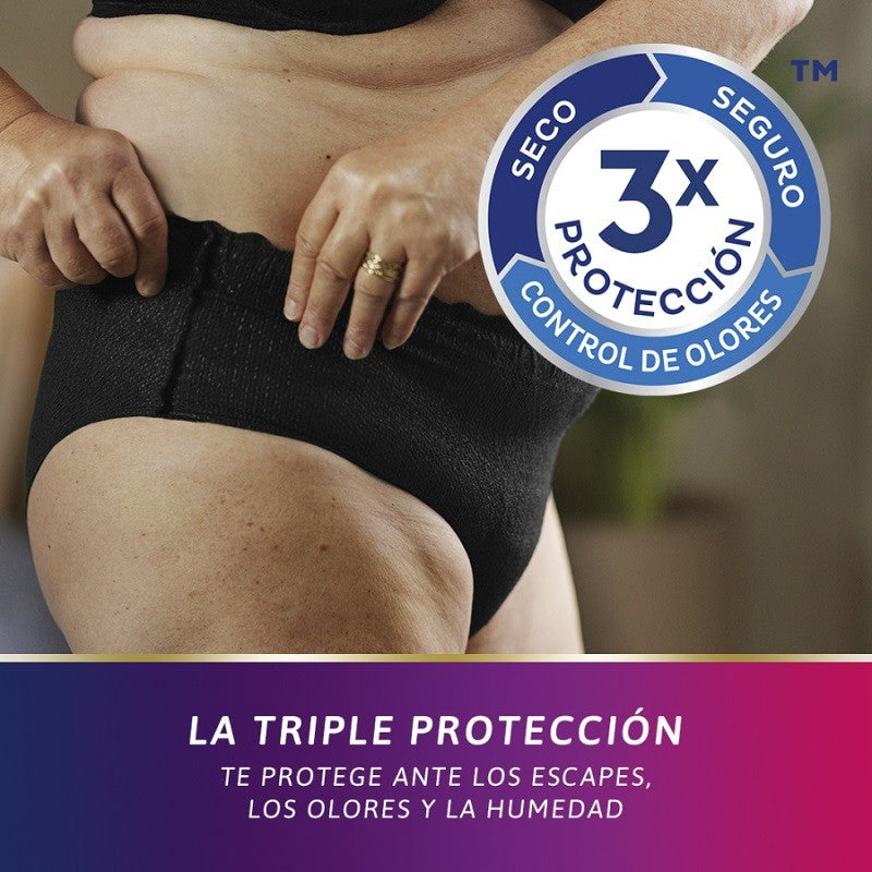 TENA Silhouette Negro Cintura Baja Mediano 10uds-2