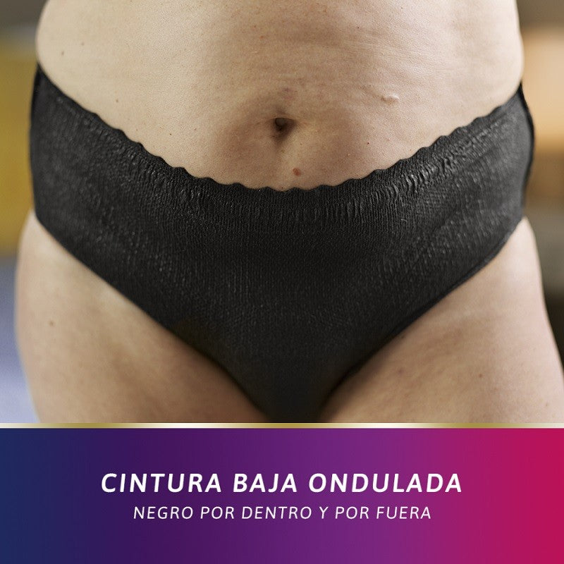 TENA Silhouette Negro Cintura Baja Mediano 10uds-4