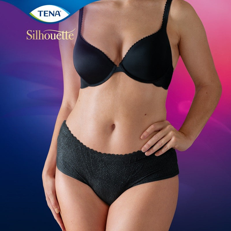 TENA Silhouette Negro Cintura Baja Mediano 10uds-6