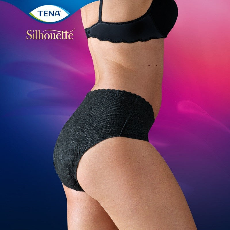 TENA Silhouette Negro Cintura Baja Mediano 10uds-7
