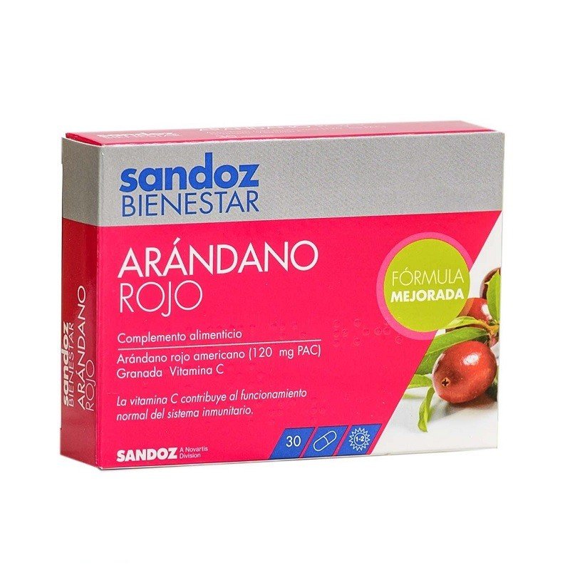 SANDOZ Bienestar Arándano Rojo 30 Cápsulas-2
