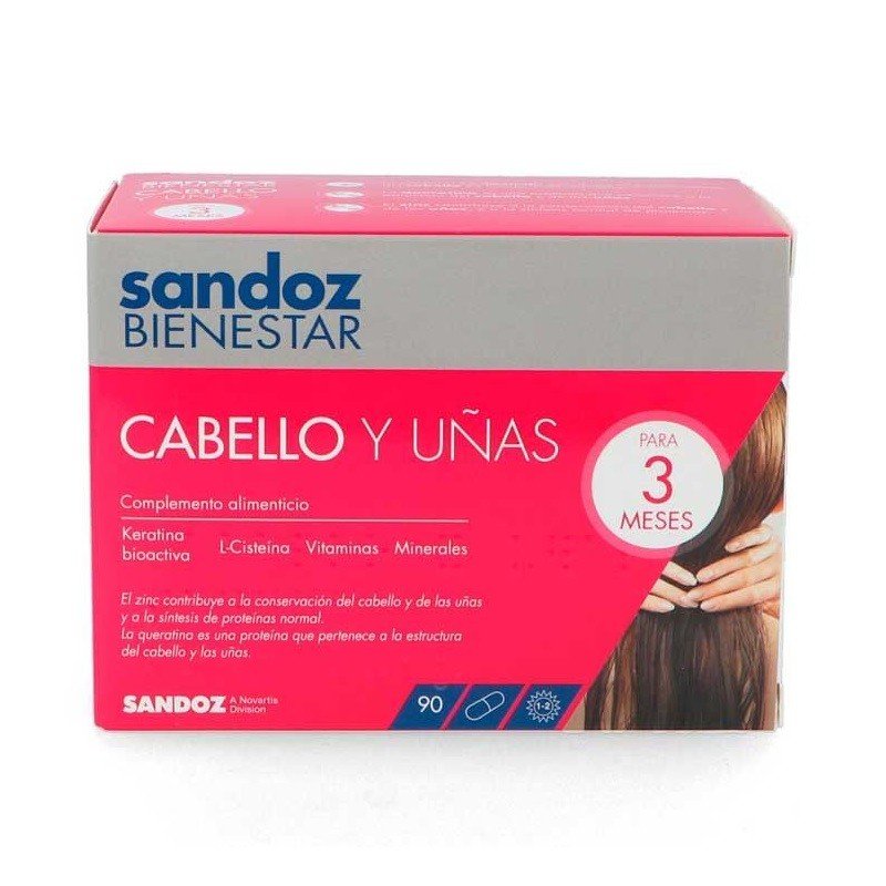 SANDOZ Bienestar Cabello y Uñas 90 Cápsulas-1