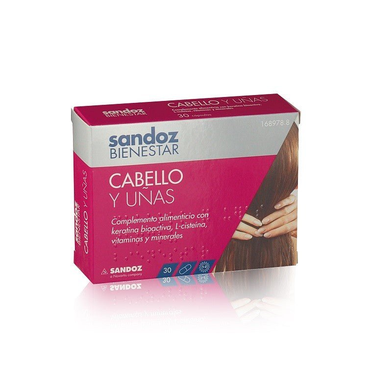 SANDOZ Bienestar Cabello y Uñas 30 Cápsulas-1