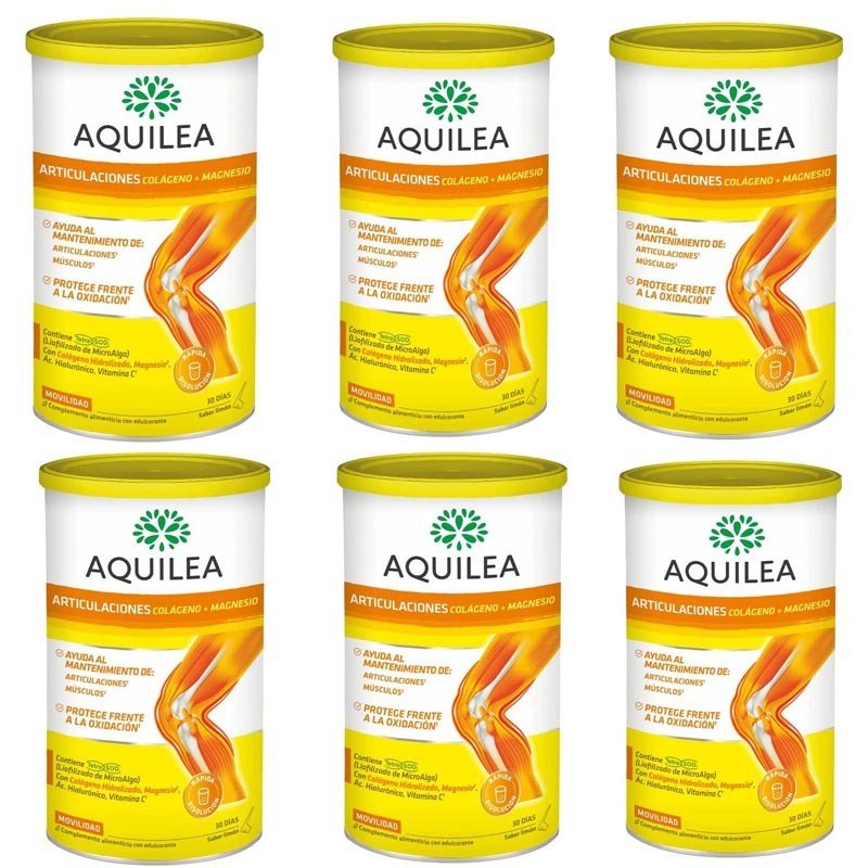 AQUILEA Colágeno y Magnesio Sabor Limón PACK 6x375g (4+2 meses) 33% gratis-1