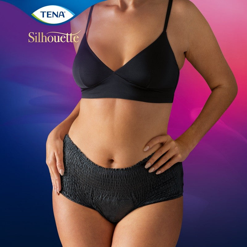 TENA Silhouette Negro Cintura Alta Mediano 9uds-3