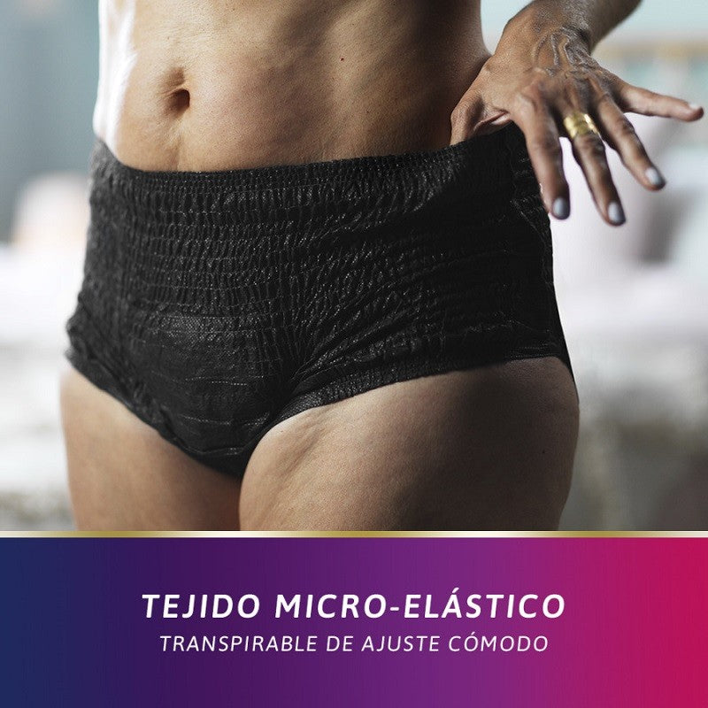 TENA Silhouette Negro Cintura Alta Mediano 9uds-6