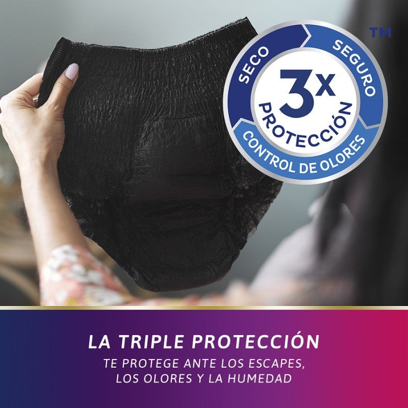TENA Silhouette Negro Cintura Alta Mediano 9uds-4