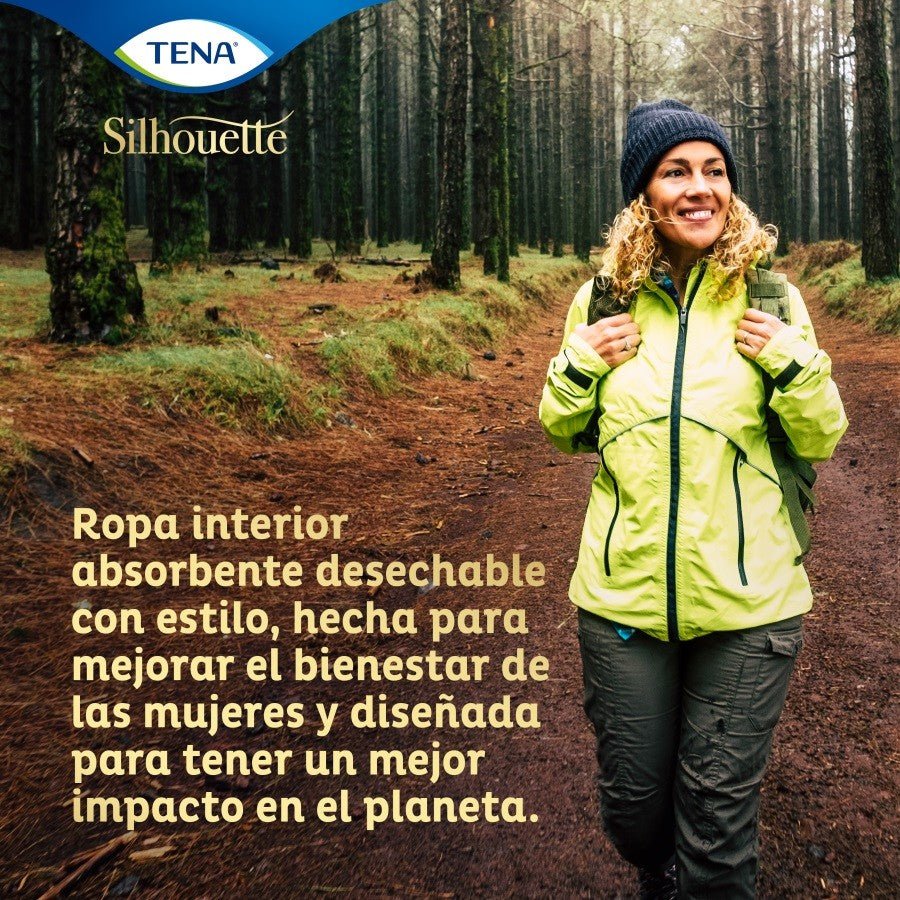 TENA Silhouette Negro Cintura Alta Mediano 9uds-11