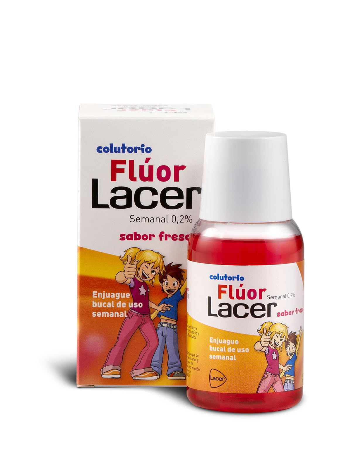 Colutorio LACER Flúor 0'2% Sabor Fresa 100ML-1
