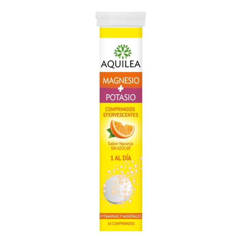 AQUILEA Magnesio + Potasio Sabor Naranja 14 Comprimidos Efervescentes-1
