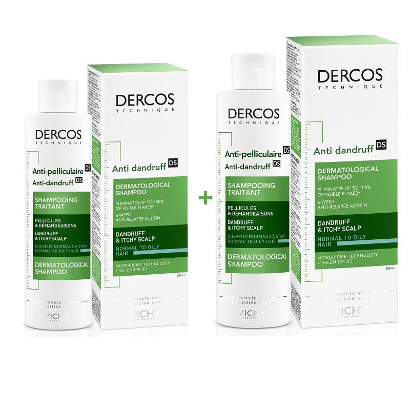 VICHY Dercos Anticaspa Cabello Normal-Graso Duplo 2x200ml-1