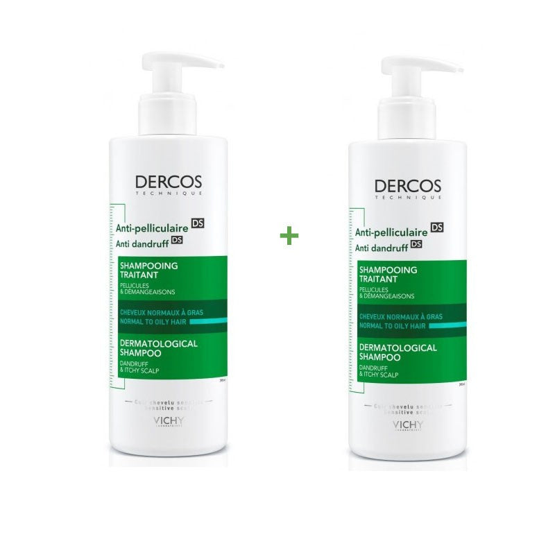 VICHY Dercos Anticaspa Cabello Normal-Graso Duplo 2x390ml-1