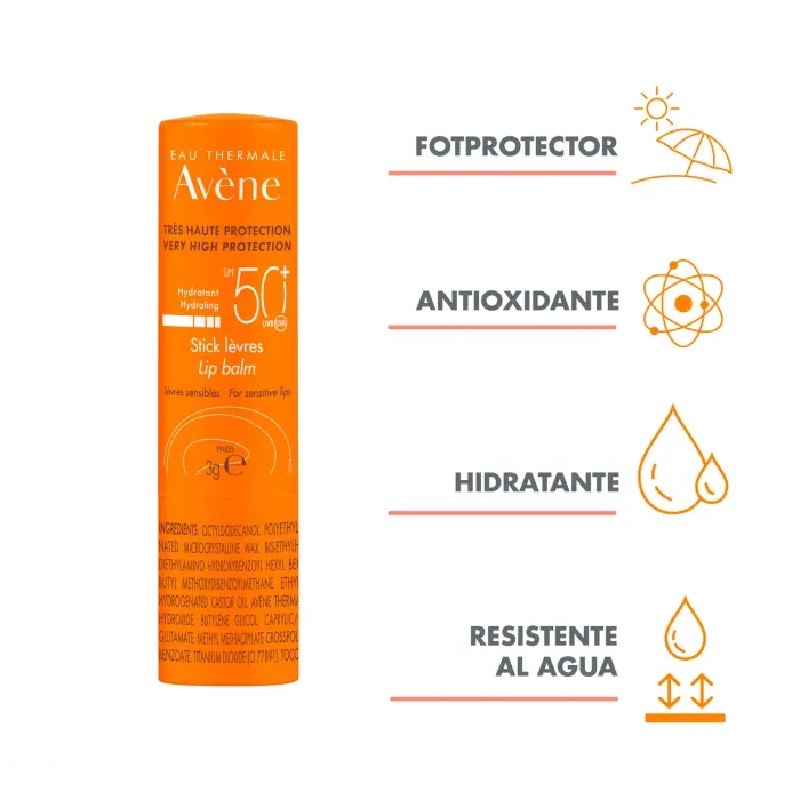 AVENE Solar Bálsamo Labial SPF50+ (3g)-3