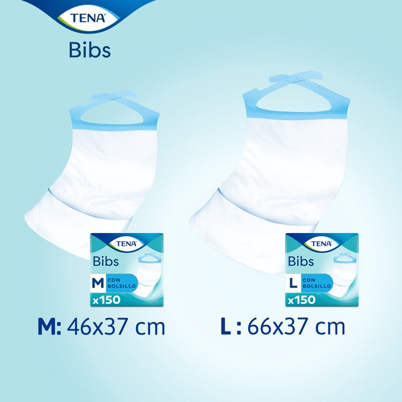 TENA Bibs Babero Adulto Desechable Talla L 150uds-2