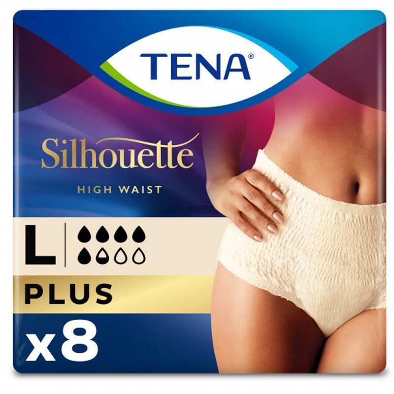 TENA Silhouette Crema Cintura Alta Grande 8uds-12