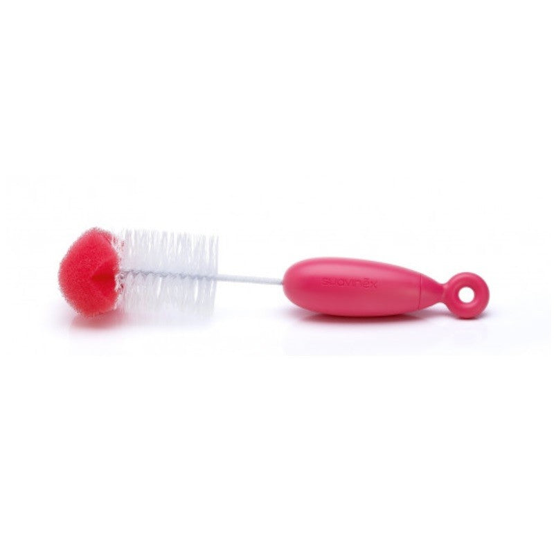 SUAVINEX Cepillo Limpiabiberón Duo color Rosa 1ud-1