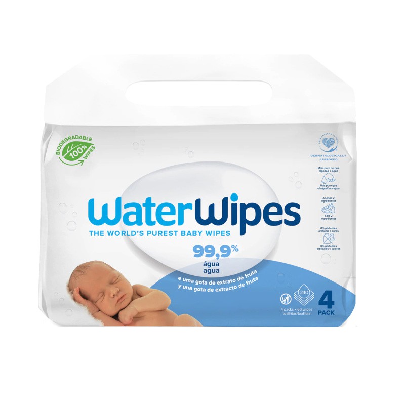 WaterWipes Caja con 4x60 unidades-1