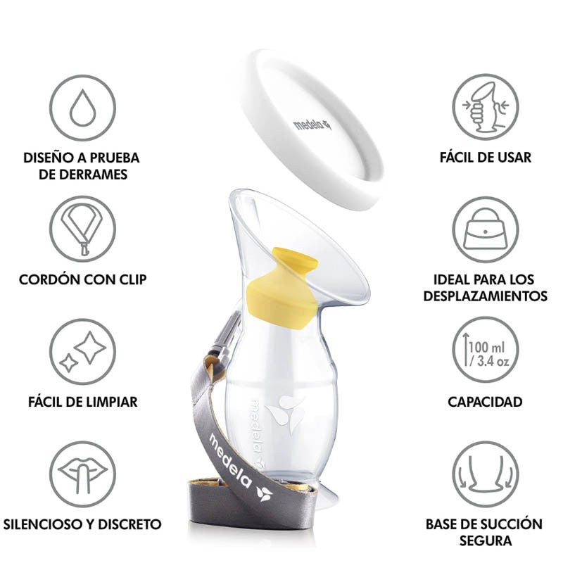MEDELA Colector de Leche Materna de Silicona-3