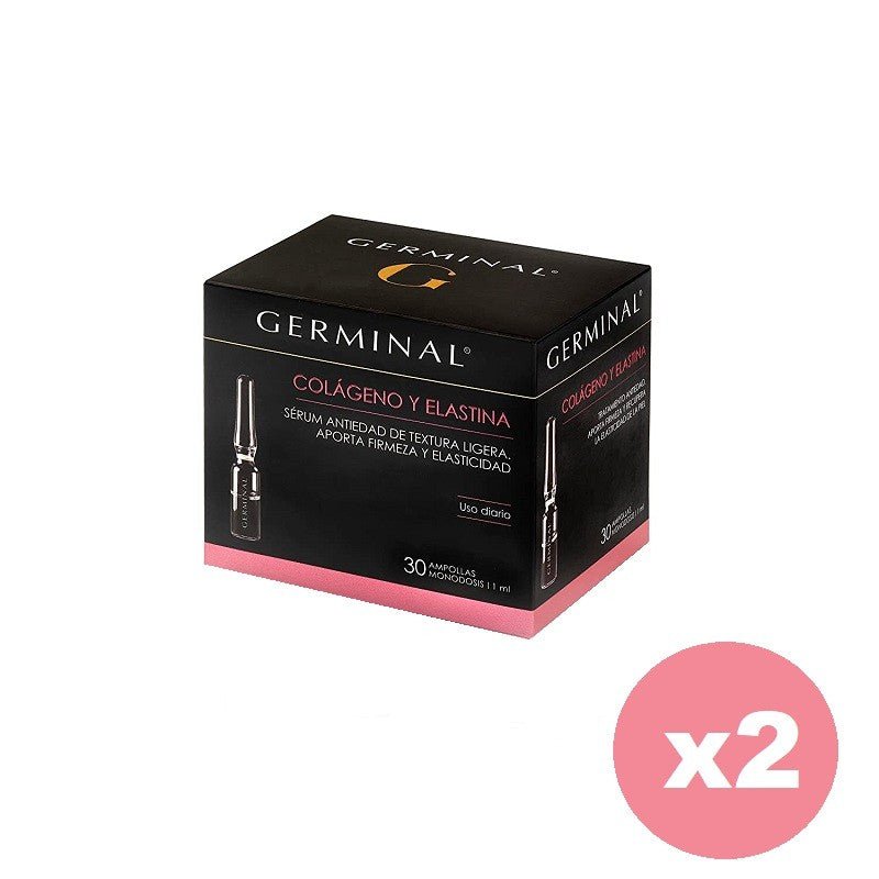 GERMINAL Ampollas Colágeno y Elastina Sérum Antiedad DUPLO 2x30 Ampollas-5