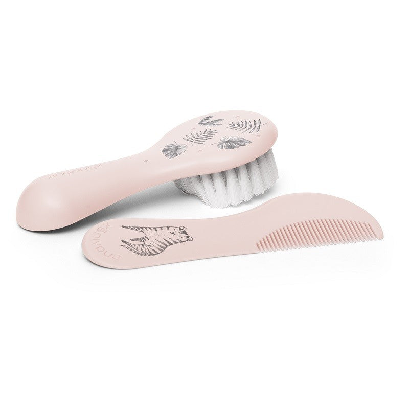SUAVINEX Set Cepillo y Peine Recién Nacido Rosa 0+m-2