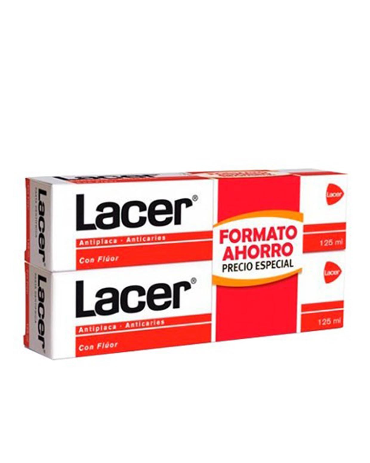 LACER Pasta de Dientes con Flúor Anticaries 2x125ml FORMATO AHORRO-1