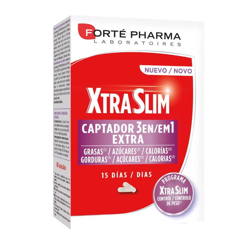 Forté Pharma Xtra Slim Captador 3 en 1 60 cápsulas-1