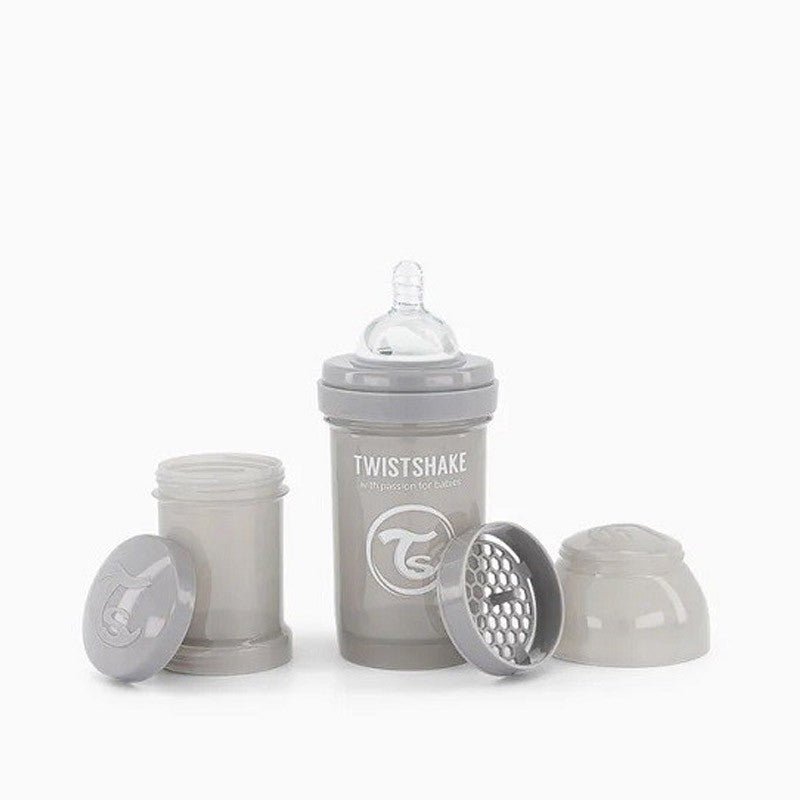 Twistshake Biberón Anticólico Gris 180ml-3