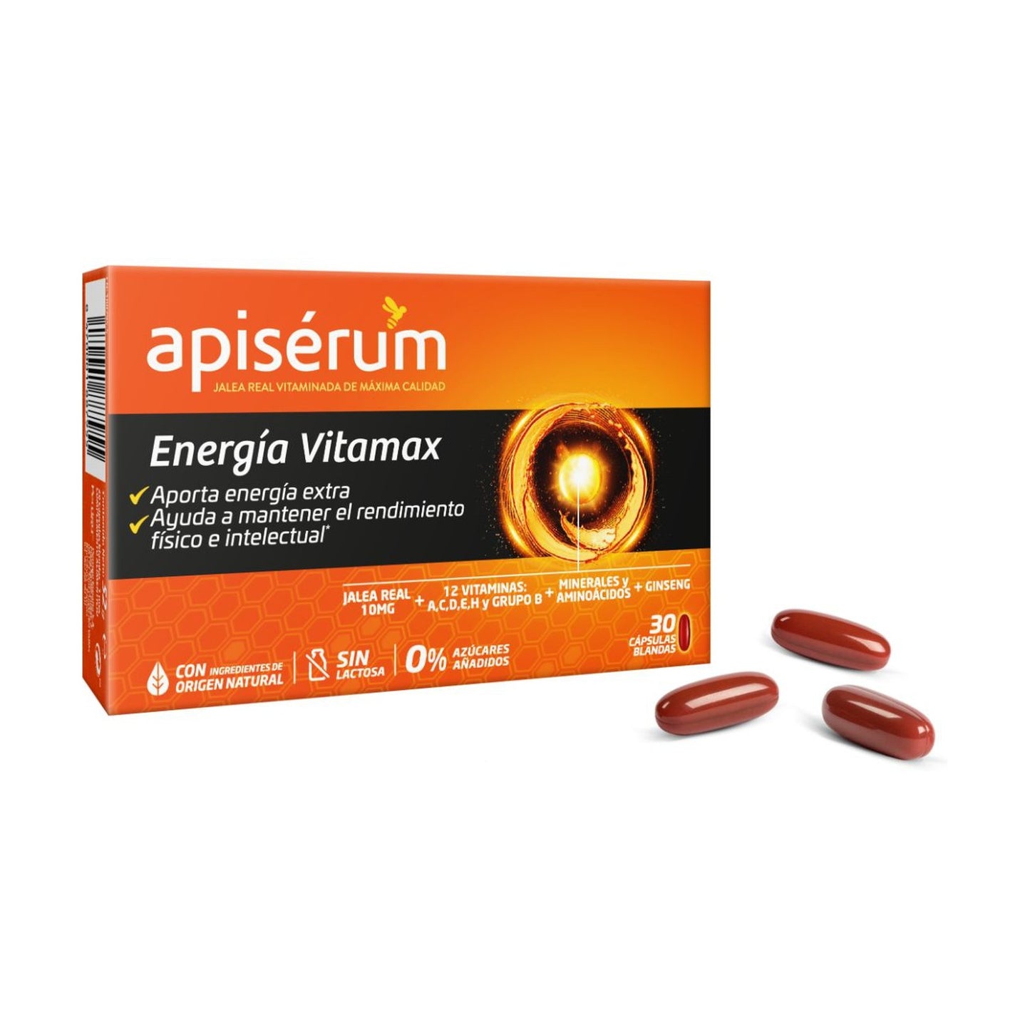 Apiserum Energía Vitamax 30 cápsulas-2
