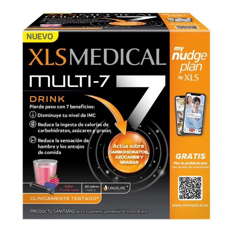 XLS Medical Multi 7 Drink Frutos rojos 60 Sobres-1