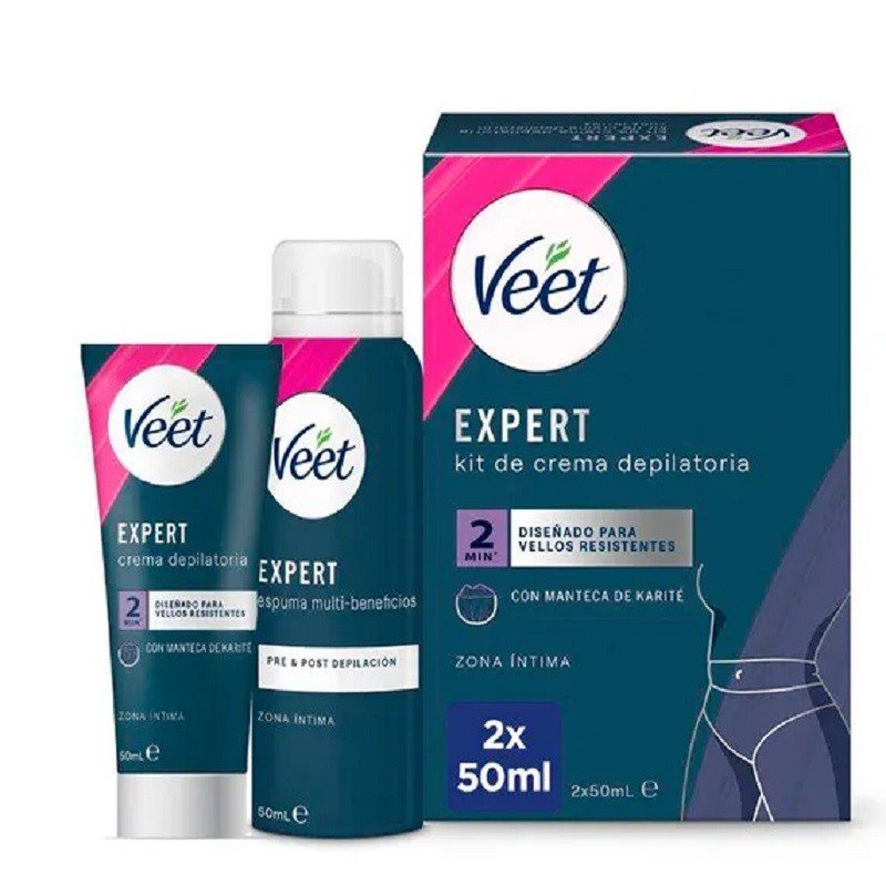 VEET Expert Kit de Crema Depilatoria Zona Íntima 2x50 ml-2