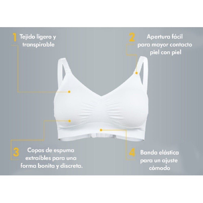 Medela Comfy Bra Tamaño S Color Blanco-8