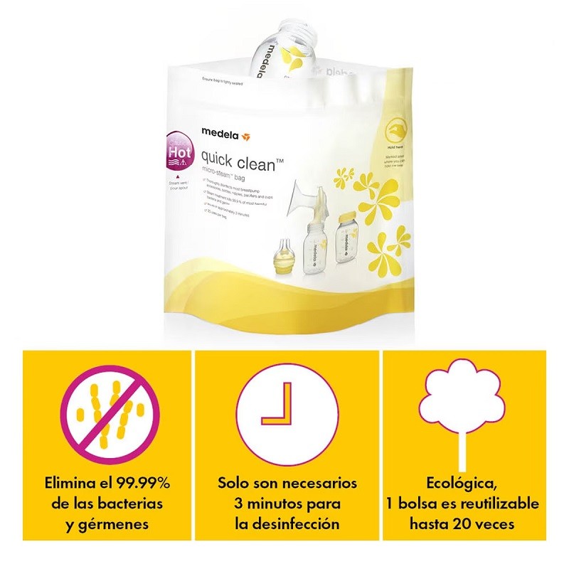 MEDELA Bolsas de Esterilización para Microondas Quick Clean 5 uds-3