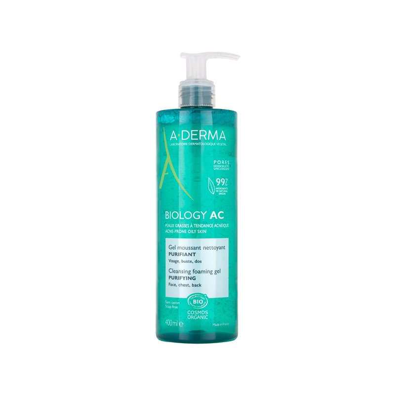 A-Derma Biology-Ac Gel Limpiador Purificante 400 ml-2