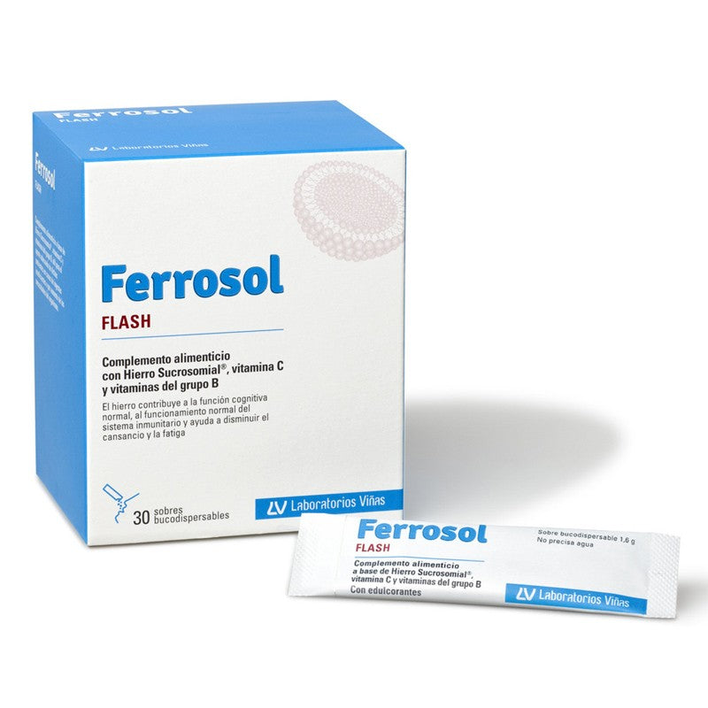 Laboratorios Viñas Ferrosol Flash 30 Sobres-1