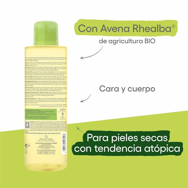 A-DERMA Exomega Control Aceite de Ducha y Baño 500ml-4