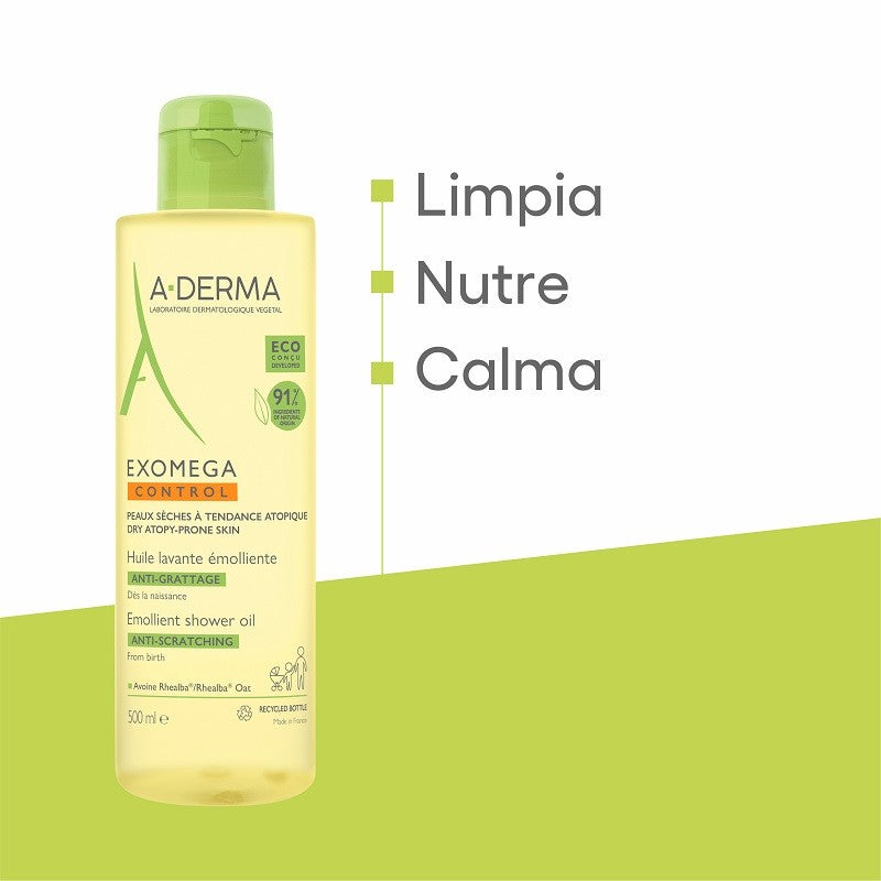 A-DERMA Exomega Control Aceite de Ducha y Baño 500ml-3
