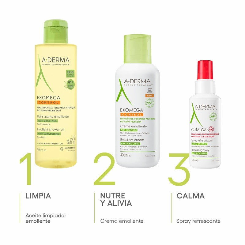 A-DERMA Exomega Control Aceite de Ducha y Baño 500ml-6
