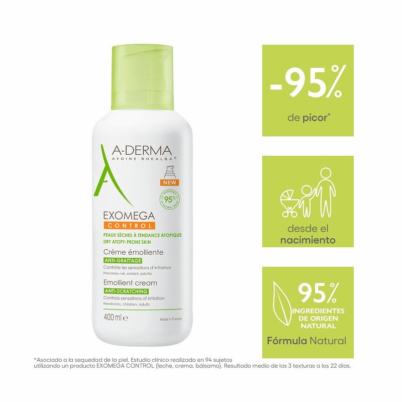A-DERMA Exomega Control Crema Emoliente 400ml-4