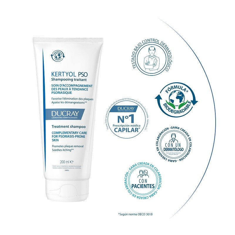 DUCRAY Kertyol PSO Champú Tratante Reequilibrante 200 ml-2