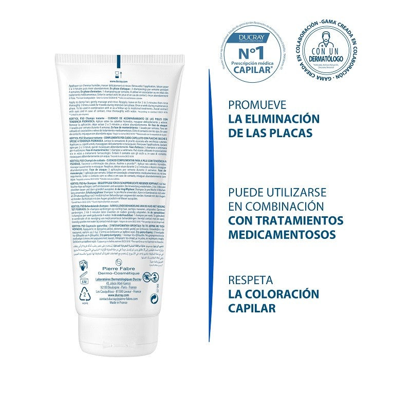 DUCRAY Kertyol PSO Champú Tratante Reequilibrante 200 ml-3