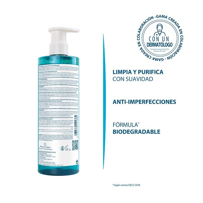 DUCRAY Keracnyl Gel Limpiador 400ml-3