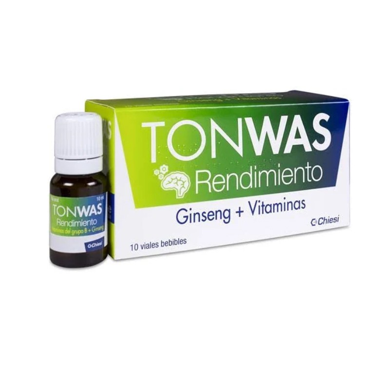 Tonwas Rendimiento Ginseng + Vitaminas 10 viales-1