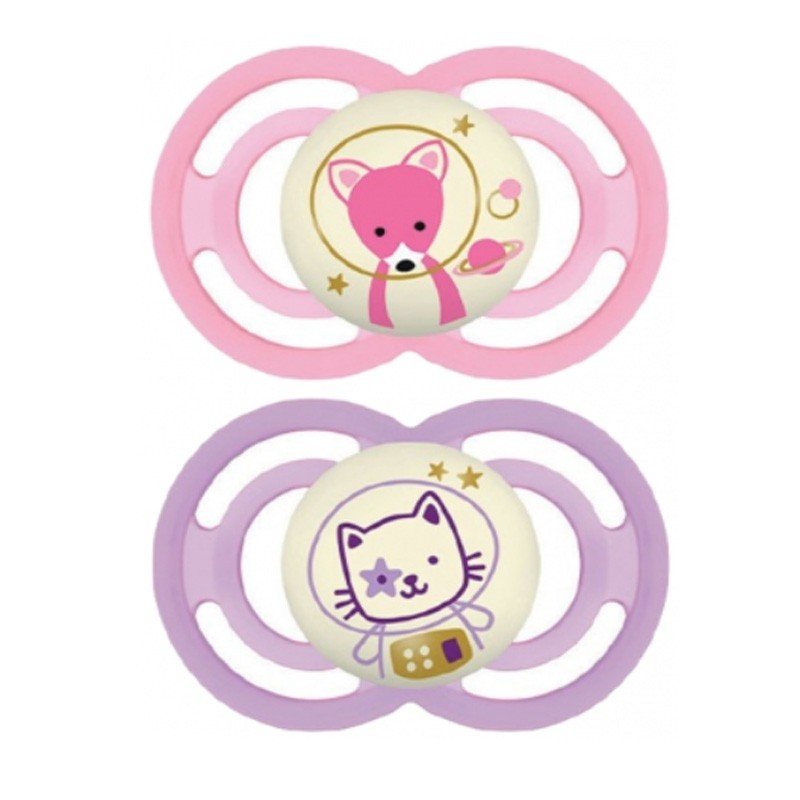 MAM Chupete Perfect Night Silicona + 16 meses Rosa-2