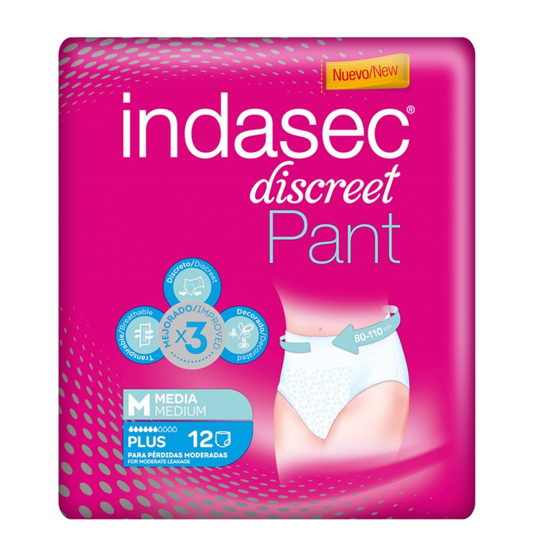 INDASEC Discreet Pant PlusTalla M 12 uds-1