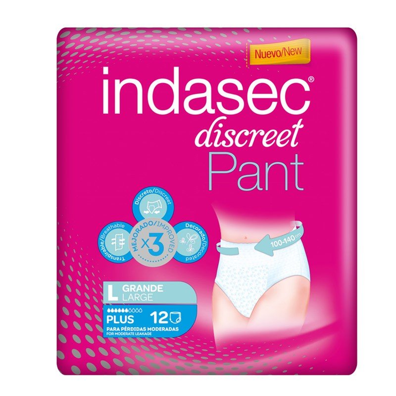 INDASEC Discreet Pant PlusTalla G 12 uds-1