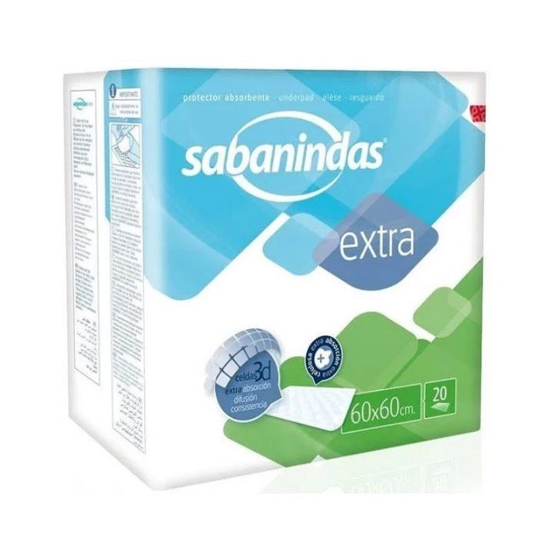SABANINDAS Extra Protector Absorbente Medio 60x60cm 20 uds-1